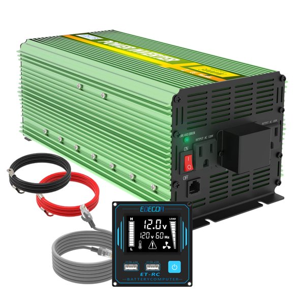 Inversor de Potencia EDECOA 3000W 12V a 110V/120V