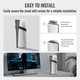 thumbnail image 4 of Soporte metálico vertical con base antideslizante compatible con la consola PlayStation 5 Slim/Pro - Soporte portátil para consola de juegos PS5 Host-Negro Plata, 4 of 9