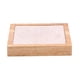 thumbnail image 3 of Soporte De Bandeja De Joyería De Terciopelo De Madera Cuadrado De Almacenamiento Para Pulsera Cadenas Pendiente Beige, 3 of 5