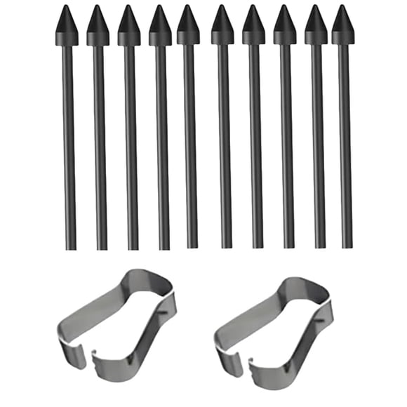 Juego de puntas de repuesto para bolígrafos EXTFOA S Pen, paquete de 10 unidades y 2 herramientas, color negro