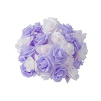 Magideal - Guirnalda De Luces Led Con Forma De Rosa, 20 Led, Arreglo Floral, Guirnalda De Luces Decorativa Para San Valentín, 300Cm Para Cumpleaños Y Día De San Blanco Y Violeta