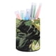 thumbnail image 1 of Flecha Verde-theme Cylinder Pen Holder Pencil Organizer with Flannel Lining PVC Leather Material Cardboard Base for study work 10*8CM, 1 of 6