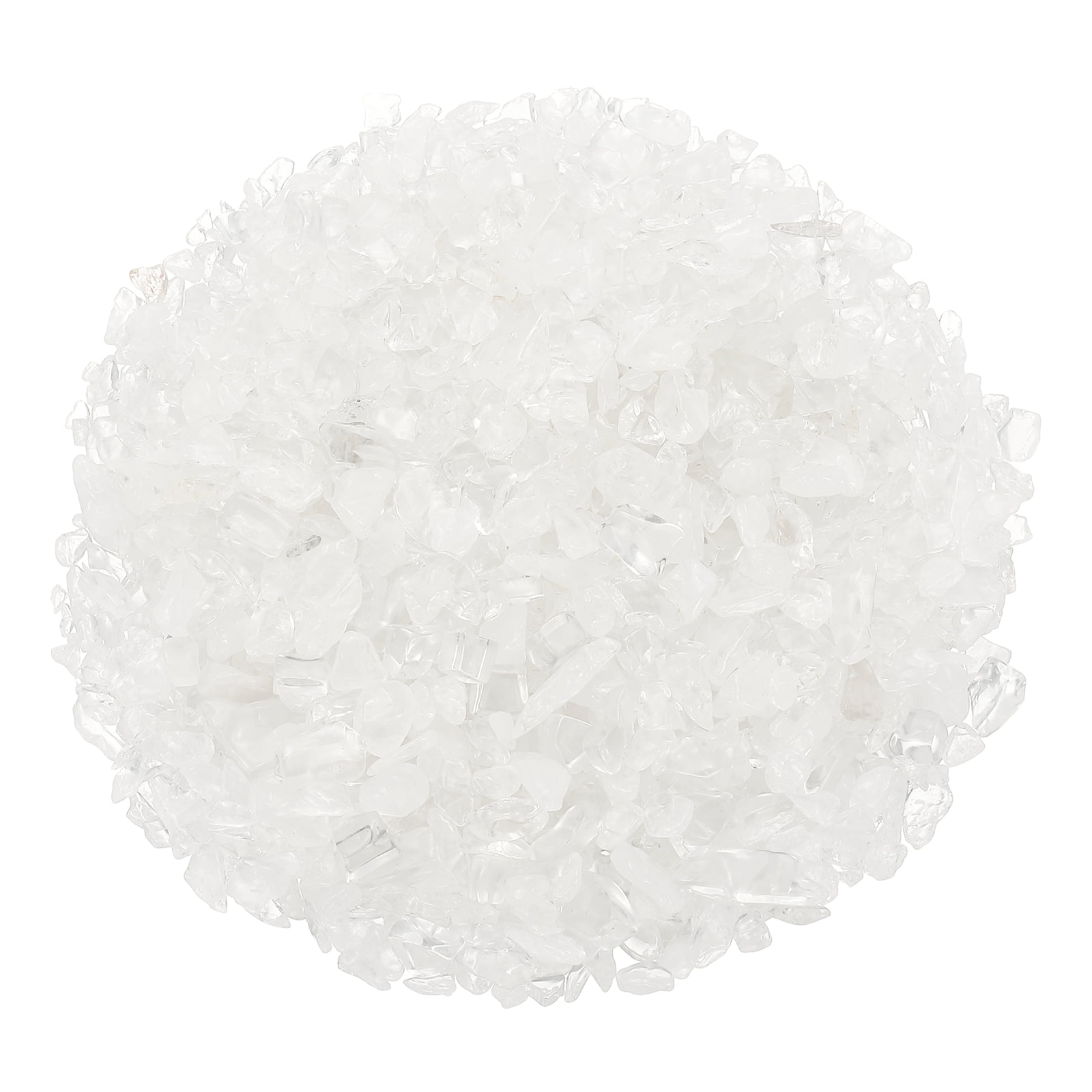 Uxcell Piedras de Chips de Cristal 0.44 Lb Grava de Acuario Rocas de Cuarzo Blanco 5-7 mm Destinado para Pecera