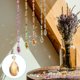 thumbnail image 5 of Uxcell Colgantes de Cristal en Forma de Lágrima para Candelabro, Paquete de 10, 165mm de Longitud, 38mm Prismas de Candelabro Partes Adornos Cuentas para Manualidades, Tono dorado galvanizado, 5 of 7
