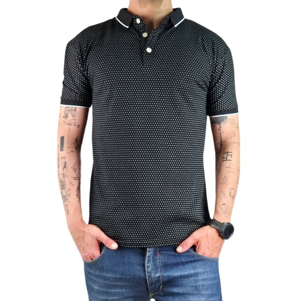 Polera Piqué Hombre Algodon Textura Suave Botones Diseños 4055