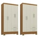 thumbnail image 1 of Combo 2 Clóset 4 Puertas 2 Cajones 180x90x35 cm Off White R42X2, 1 of 7