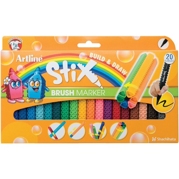 Marcadores de pincel Artline Stix 20 colores