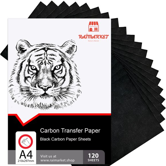 Papel Carbónico Raimarket 120 Hojas A4 21x29,7 cm Negro