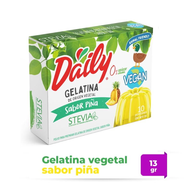 Gelatina Vegana Piña 13 g Daily