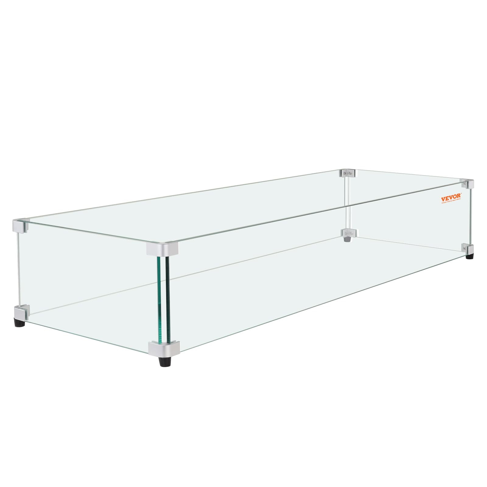 Vevor - Protector De Viento De Vidrio Para Mesa De Fogata Rectangular De 31 X 12,5 X 6,5 Pulgadas