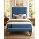thumbnail image 1 of Cama Plaza y Media Turin Azul Respaldo + Base + Colchon Mery Desing, 1 of 8