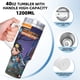 thumbnail image 5 of Rusty Rivets Vaso aislado de acero inoxidable con asa, diseño temático, regalo para familia, amigos y fans; incluye pajita y encaja en el portavasos estándar, 40 oz, 5 of 6