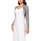 thumbnail image 4 of INSPIRE CHIC Bolero de Encaje para Mujer Chaqueta Abierta Frontal de Manga Larga con Diseño Floral Gris M, 4 of 6