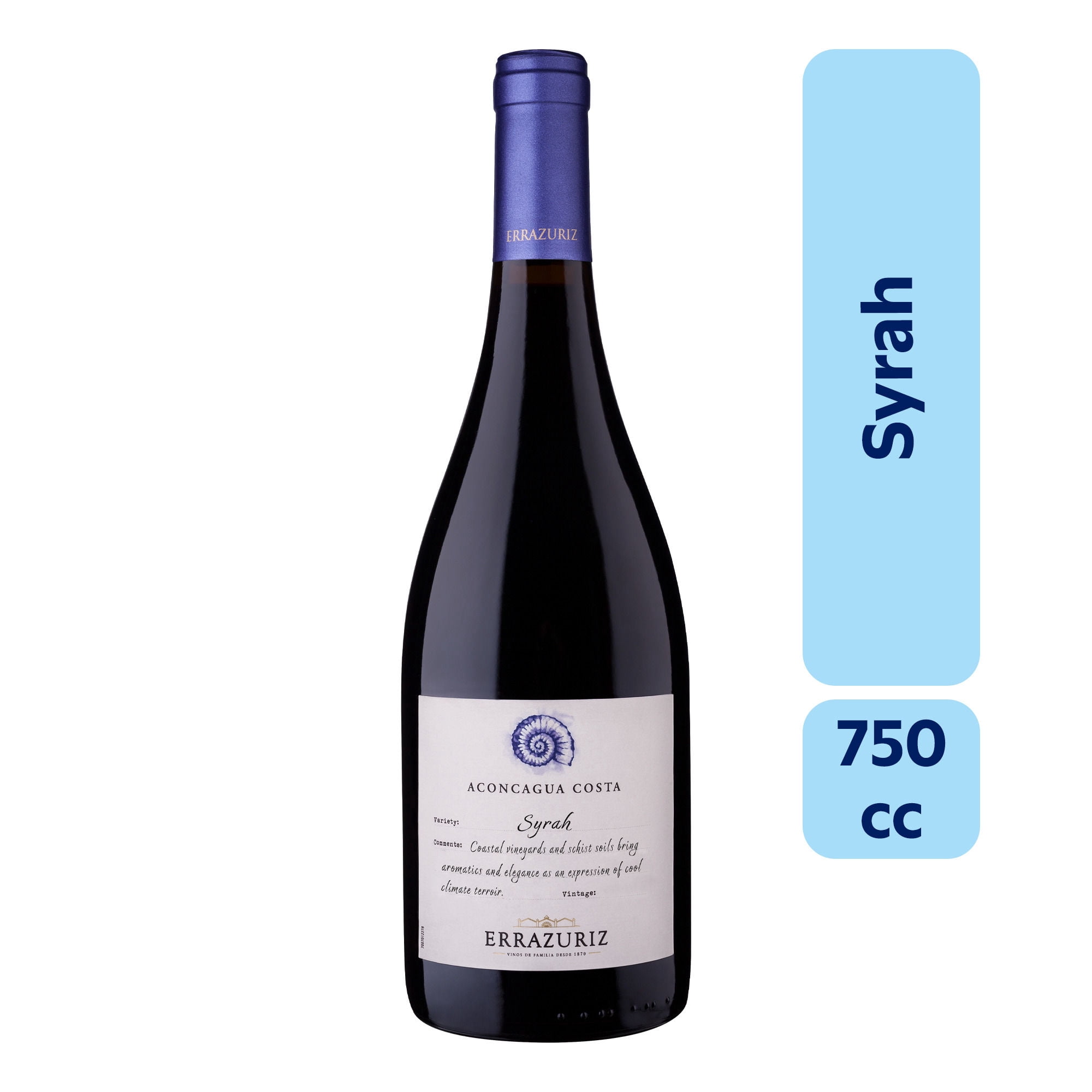Vino Syrah Botella 750 ml Errazuriz