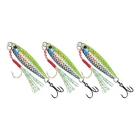 Magideal - 3X Señuelos De Pesca, Señuelos Jigging, Señuelos Duros De Agua Dulce, Señuelo De Hundimiento Simulado, Aparejos De Pesca, Cebos De Pesca, Plantillas Verde