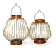 thumbnail image 1 of Set 2 faroles portavelas decorativos dorado, 1 of 3