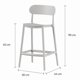 thumbnail image 4 of Piso Taburete Silla alta bar cocina Oslo 65cm Gris Claro, 4 of 7
