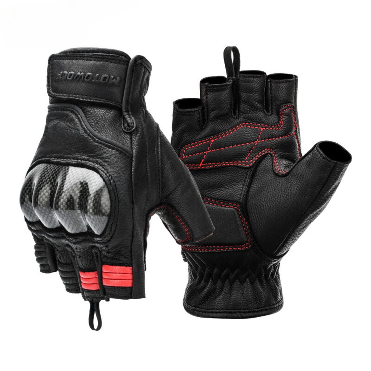 Guantes Medio Dedo Para Moto Motowolf 0334