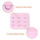 thumbnail image 4 of 3 Ganchos 3 Filas Extensores Elásticos para Correas de Sujetador con Hebillas para Mujeres Rosa Claro-1 5, 4 of 5