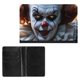 thumbnail image 2 of Payaso Pennywise Porta Pasaporte y Cartera de Viaje Premium de Cuero PU, Funda de Pasaporte Bloqueo RFID con Ranuras para Tarjetas de Crédito, Estuche para Libro de Pasaporte para Familia 10cm × 15cm, 2 of 6