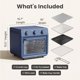 thumbnail image 2 of Horno freidora de aire SMIRLY 27 qt 1800 W 6 en 1 azul, 2 of 9
