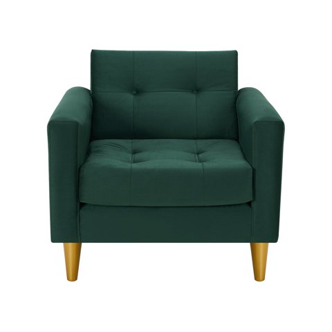 Bodevir - Sofa Retro 1C Felpa 01 Verde Botella
