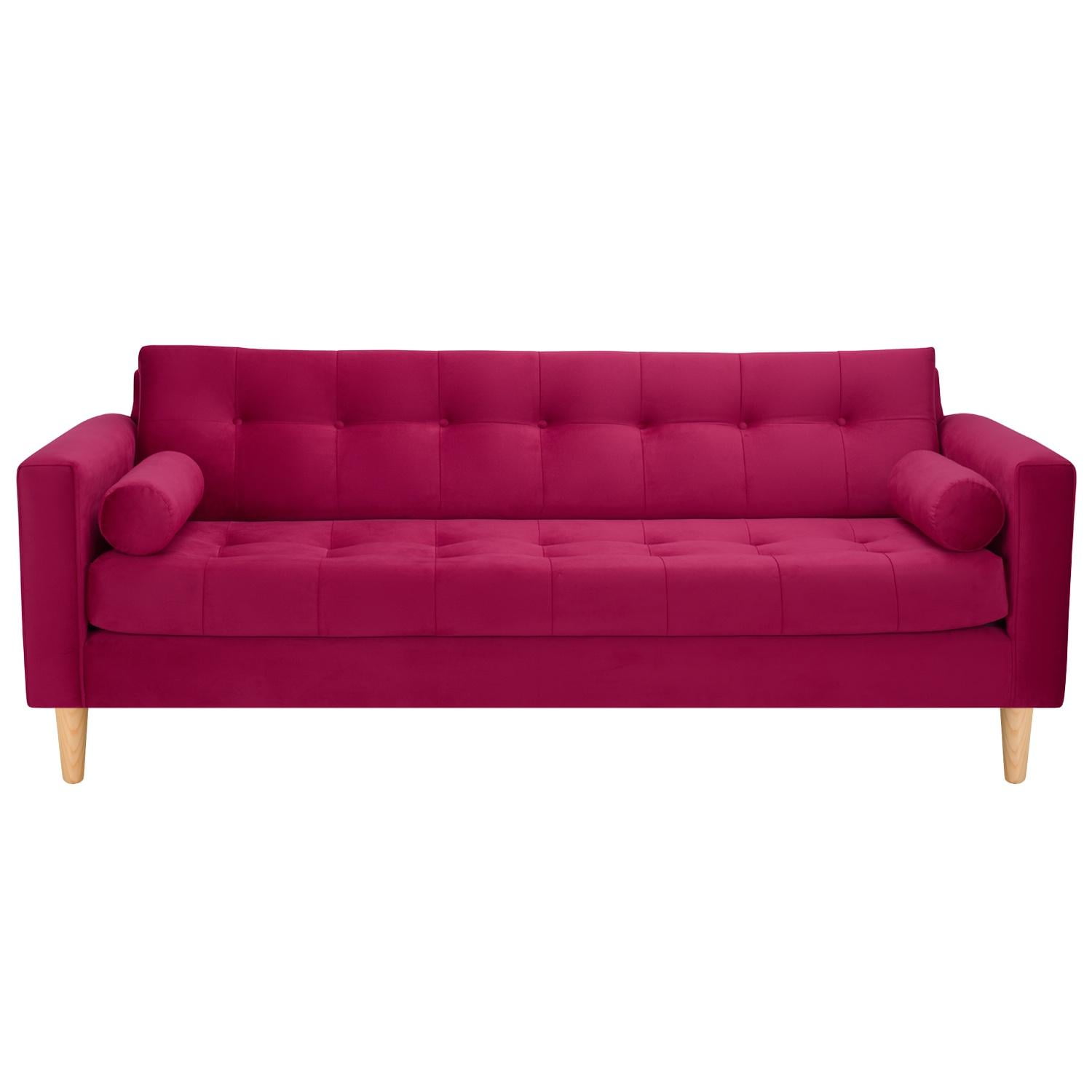 Bodevir - Sofa Retro 3cg Felpa 05 Burdeo