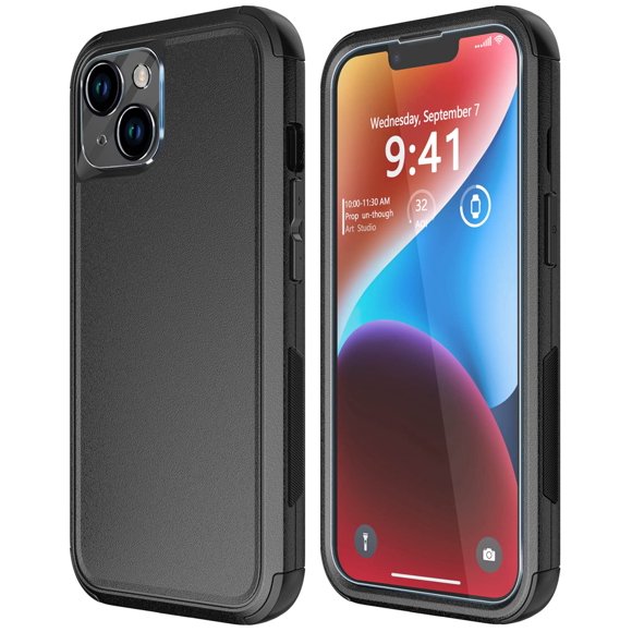 Funda de teléfono Diverbox para iPhone 14 de 6.1 pulgadas con protector de pantalla
