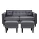 thumbnail image 1 of Sofa New Retro 3C + 2 Pouf Felpa 00 Gris, 1 of 6