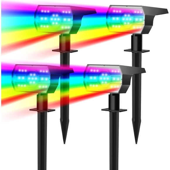 Luces Solares NYMPHY Pack de 4 Multicolor RGB Impermeables