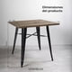 thumbnail image 4 of Juego De Comedor Tolix 4 Sillas Cuadrado 80cm Venhoouse Madera Oscura, 4 of 10