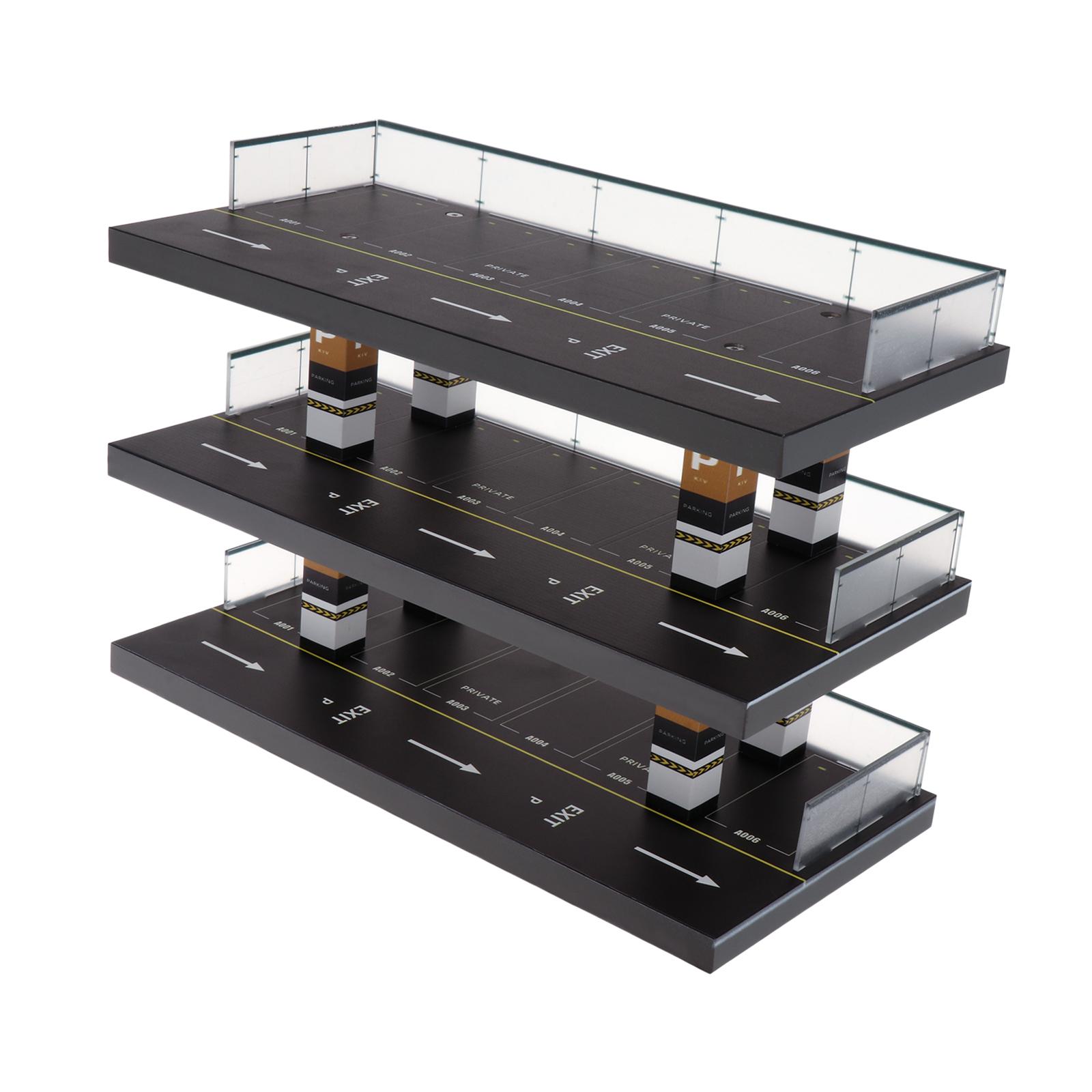 Bothyi - Diseño De Estacionamiento De Coche Diorama, Escala 1:64, Modelo De Vehículo Fundido A Presión, Vitrina