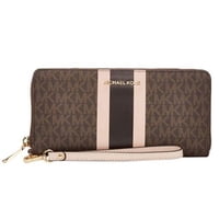 Billetera Michael Michael Kors Jet Set Viaje Continental Marrón / Rosa Suave