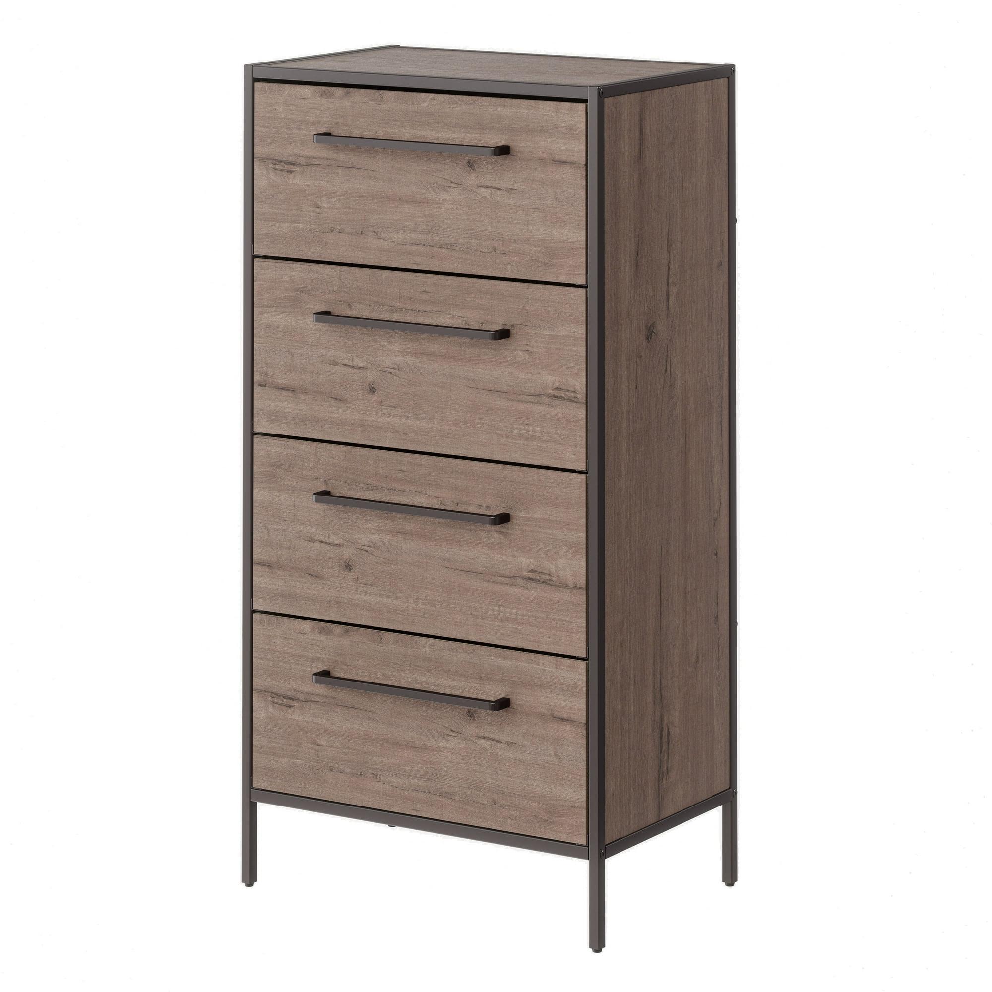 Topmarket - Cajonera Comoda De 4 Cajones Liviana Cafe Mdf