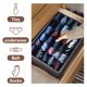 thumbnail image 4 of Organizador de calcetines y corbatas PINGMIC, gris, 30 celdas con tapa, paquete de 2, 4 of 8