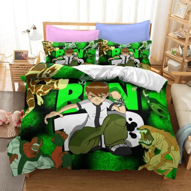 Ben Alien Force Teenage Hacker Bedding Set Boys Girls Duvet Cover Pillowcase Bed Kids Adult