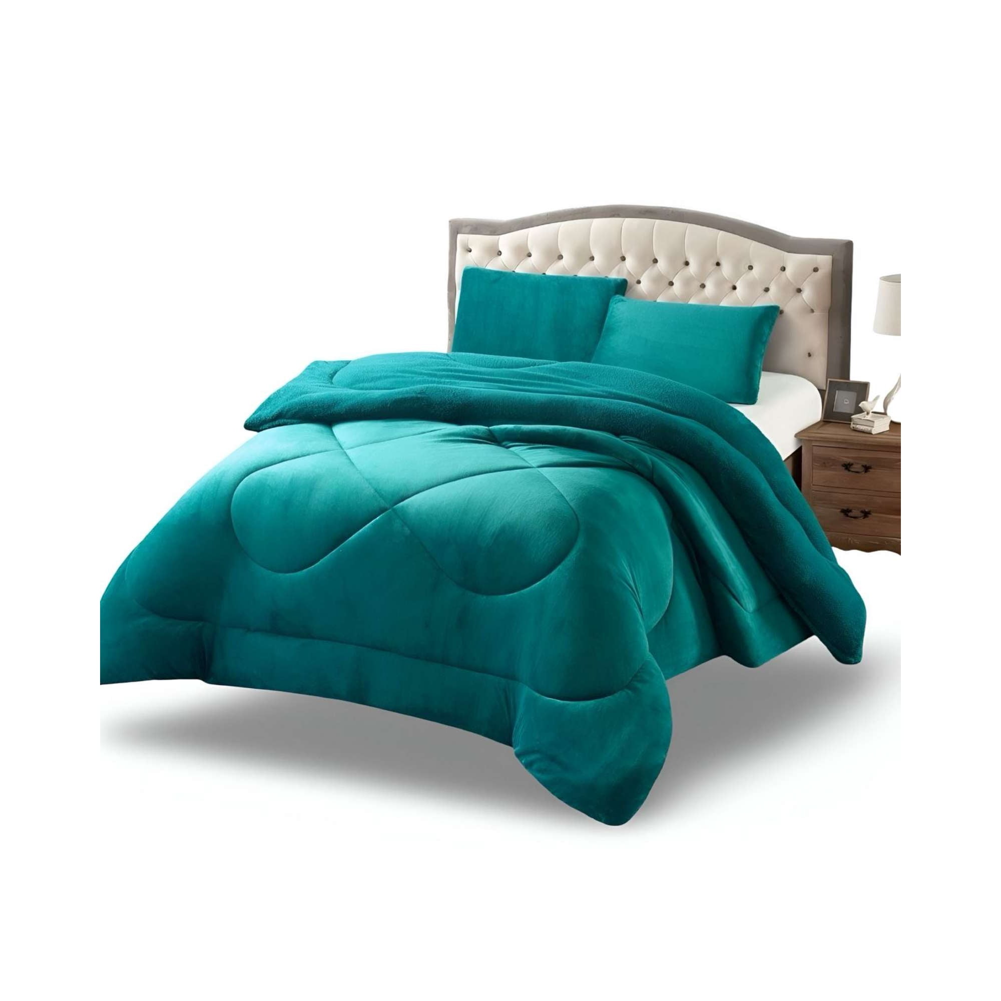 Imac Hogar - Cubrecama Plush Con Chiporro Acolchado Liso King