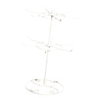 Ioensy - Soporte De Exhibición De Joyería Colgante De 2 Capas Para Collar Pendientes Tachuelas Joyería