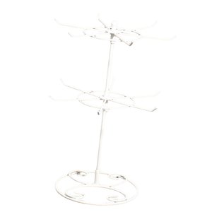 Ioensy - Soporte De Exhibición De Joyería Colgante De 2 Capas Para Collar Pendientes Tachuelas Joyería