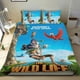 thumbnail image 1 of La Vida Salvaje Conjunto de sábanas temático, trío de piezas, cómodo y amigable con la piel, diseño único, regalo de decoración para el hogar para familiares, amigos y fans,135cm *200cm, 1 of 6
