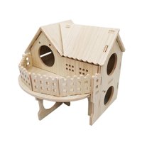 Magideal - Casa Para Hámster, Cabaña Oculta, Decoración De Hábitat Divertida, Accesorios Para Jaula Escondida, Casa Para Jerbos Para Ratones, Mascotas Pequeñas, 19Cmx15.5Cmx15.5Cm