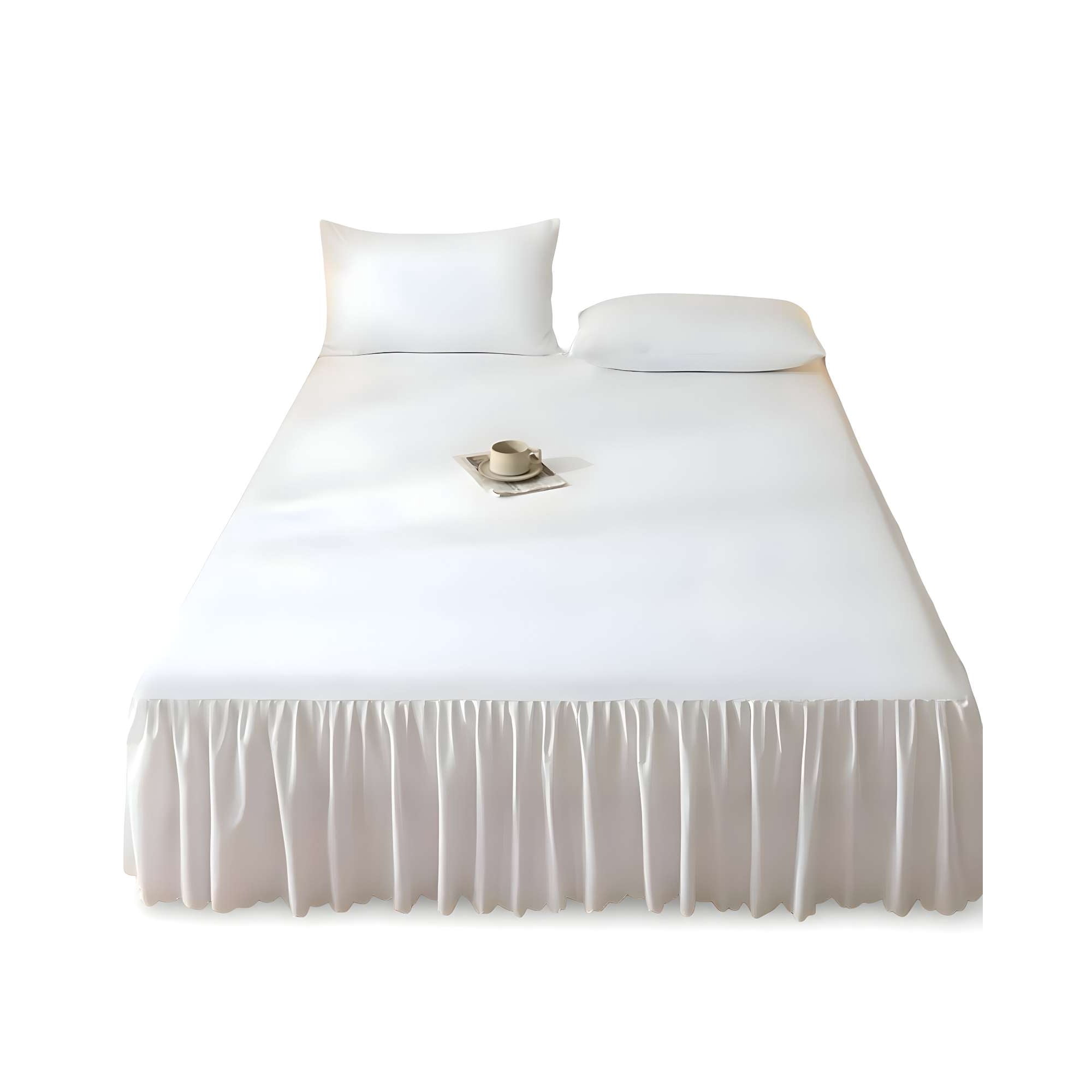 Genérico - Faldón De Cama Con Volado Protector De Base De Cama King 05