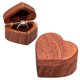 thumbnail image 1 of Caja de anillos Wislist de madera en forma de corazón 5.5 × 6 × 3.2 cm, 1 of 9