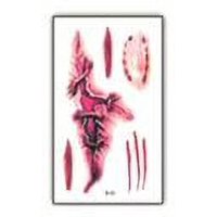 Nonstop - Tatuaje Temporal Halloween Cosplay Disfraz - Herida - 2F