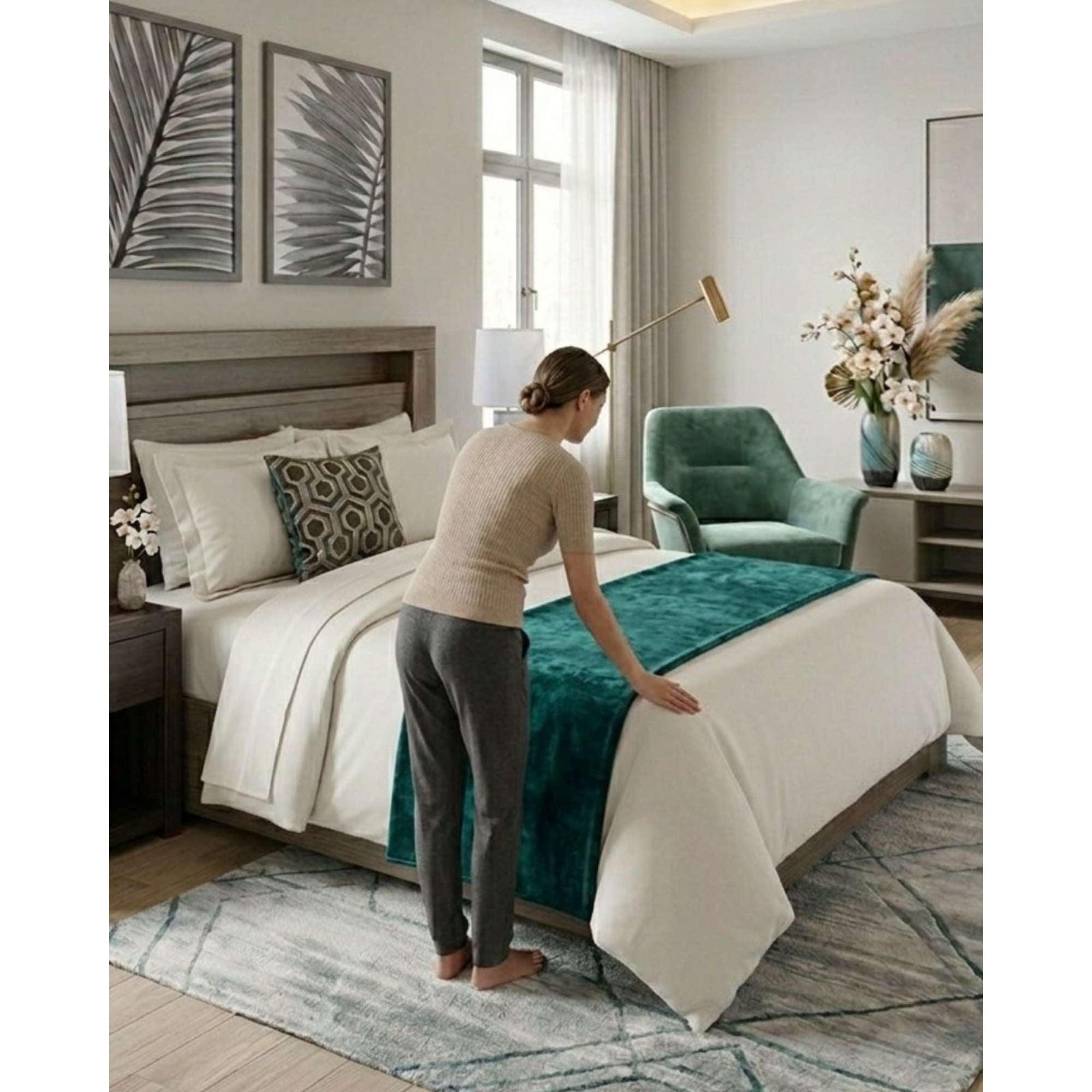 Imac Hogar - Piecera De Cama Premium Textura Soft Y Calidez 90x210 Cm