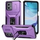 thumbnail image 1 of Funda Armada para Motorola Moto G 2023 5G con Tapa Deslizante y Soporte Magnético Giratorio Morado, 1 of 5