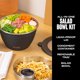 thumbnail image 2 of Swell Stainless Steel Salad Bowl Kit 64 oz Onyx, 2 of 3