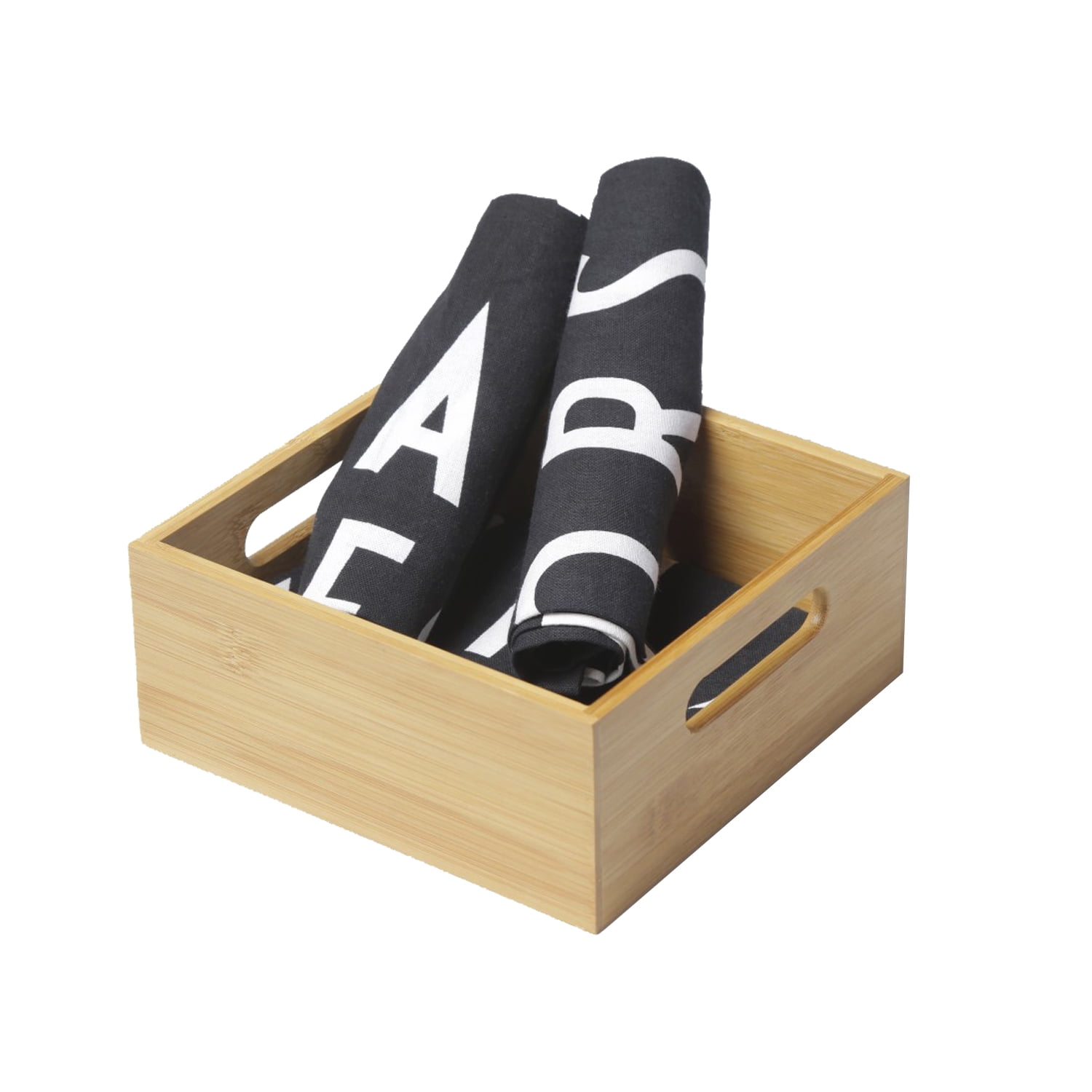 Servilletero Bambú Natural Hbt - 20x20x9 Cm