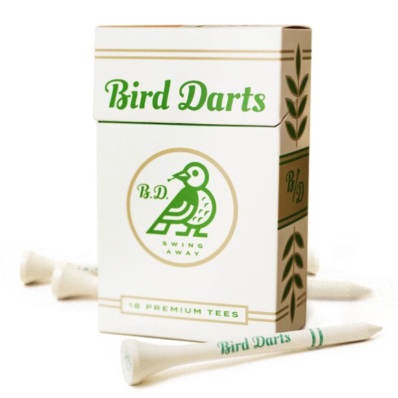 Tees de Golf Bird Darts de Bambú 7 cm 18 Unidades/Paquete