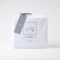 Le Nuit - Sábanas King 300 Hilos Algodón Pima Peruano Percale Liso Bco